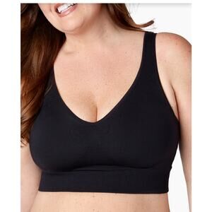 Brand New Curveez Women's 2XL XXL Black Full Support Bra